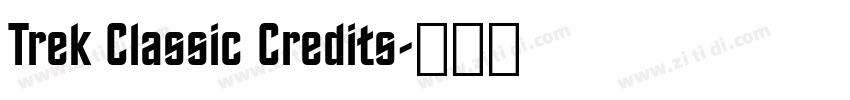 Trek Classic Credits字体转换